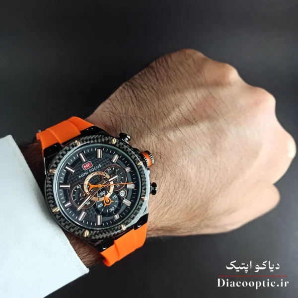 ساعت مچی مردانه اورجینال موتور ژاپنی برند مینی فوکوس سه موتور مدل Mf0468G.02 بند رابر - تصویر 7
