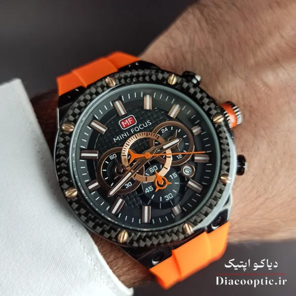 ساعت مچی مردانه اورجینال موتور ژاپنی برند مینی فوکوس سه موتور مدل Mf0468G.02 بند رابر - تصویر 8