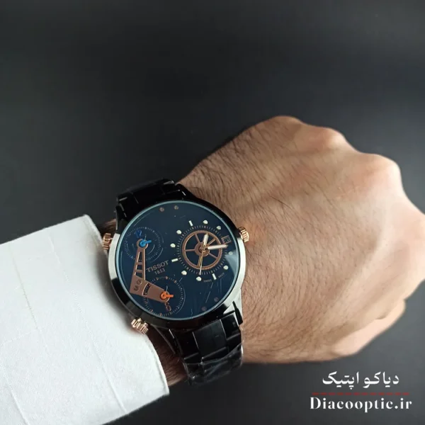 ساعت مچی مردانه برند تیسوت سه موتور مدل Tis1146 استیل - تصویر 4