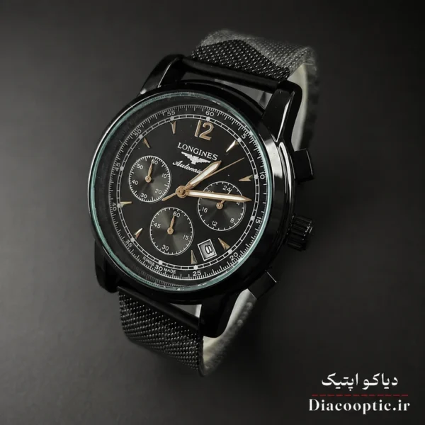 ساعت مچی مردانه برند Longines سه موتور مدل DO1157 حصیری - تصویر 2