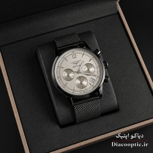 ساعت مچی مردانه برند Longines سه موتور مدل DO1157 حصیری - تصویر 3