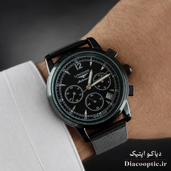 ساعت مچی مردانه برند Longines سه موتور مدل DO1157 حصیری - تصویر 8
