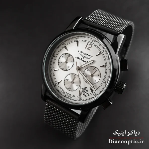 ساعت مچی مردانه برند Longines سه موتور مدل DO1157 حصیری - تصویر 5