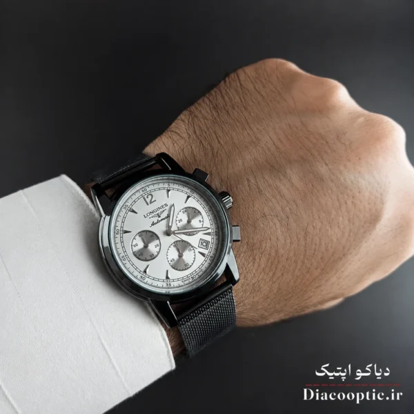 ساعت مچی مردانه برند Longines سه موتور مدل DO1157 حصیری - تصویر 4