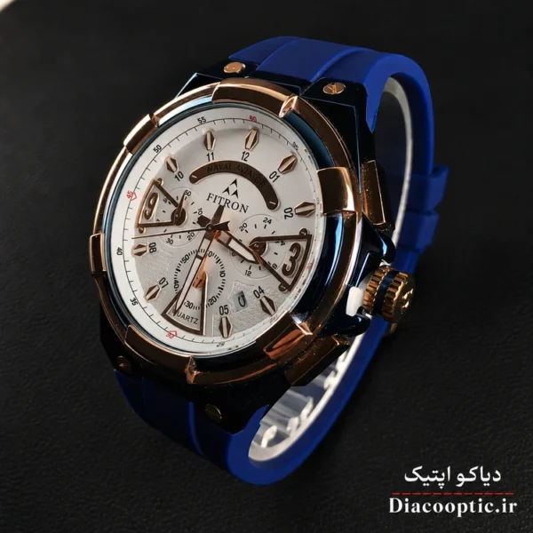 ساعت مچی مردانه برند فیترون سه موتور مدل Do1305 بند رابر - تصویر 3
