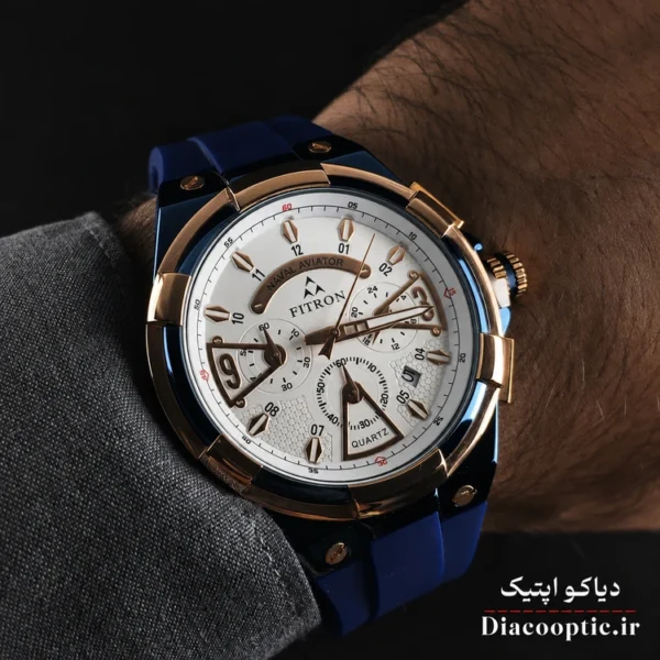 ساعت مچی مردانه برند فیترون سه موتور مدل Do1305 بند رابر - تصویر 8