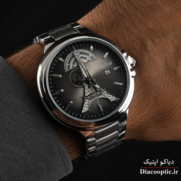 ساعت مچی مردانه طرح ایفل برند Paristar مدل Do1309 استیل - تصویر 9