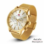 ساعت مچی مردانه اورجینال موتور ژاپن برند مینی فوکوس سه موتور مدل Mf0023G.05 بند حصیری