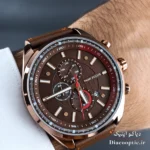 ساعت مچی مردانه اورجینال موتور ژاپن برند مینی فوکوس سه موتور مدل Mf0080G.01 بند چرم - تصویر 8