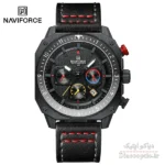 ساعت مچی مردانه سه موتور برند نیوی فورس چرمی مدل NAVIFORCE 8057 بند چرم - تصویر 3