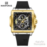 ساعت مچی مردانه سه موتور برند نیوی فورس مدل NAVIFORCE 8064 بند رابر - تصویر 3