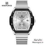 ساعت مچی مردانه زیر ثانیه دار برند نیوی فورس مدل NF 8068 بند حصیری